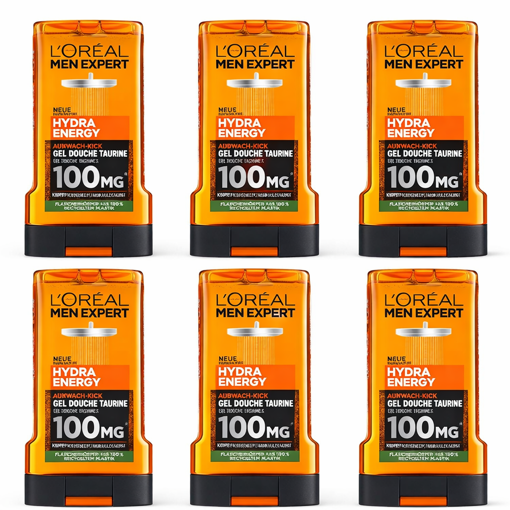 6x 250 ml L'Oreal Men Expert Dusch Hydra Energy