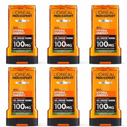 6x 250 ml L'Oreal Men Expert Dusch Hydra Energy