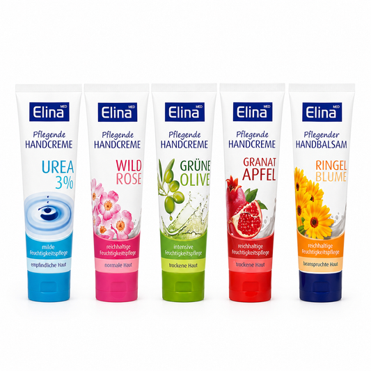 Elina Med Pflegende Handcreme / Handbalsam – 5 Sorten im Set