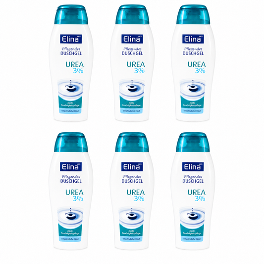 Elina Med Pflegendes Duschgel Urea 3% für empfindliche Haut 250 ml (6 Pack)