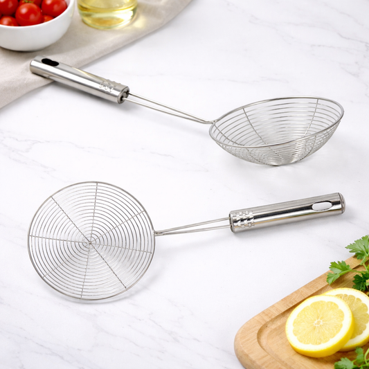 Fonduesieb Schaumkelle Kelle Sieblöffel Frittierlöffel Schaumlöffel