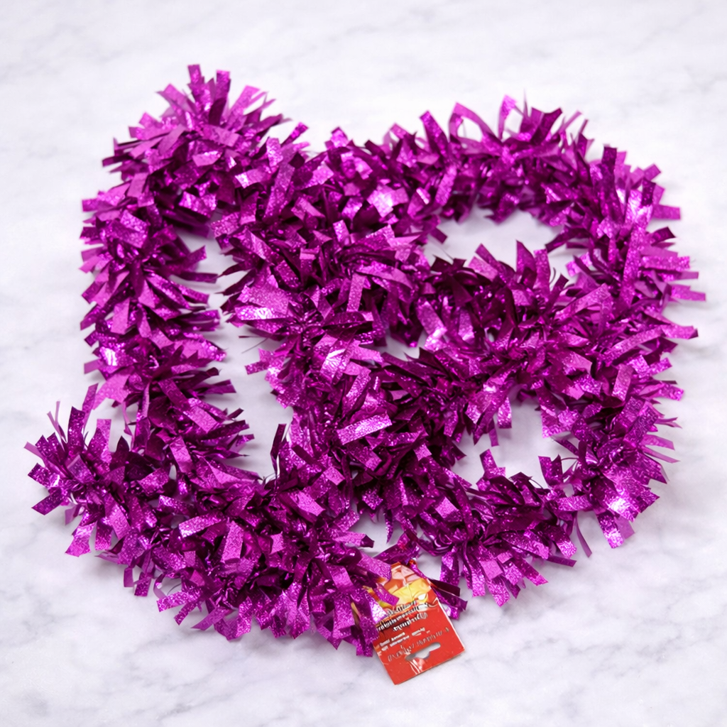 Weihnachtsgirlande Kunststoff 200 cm lila Farbe