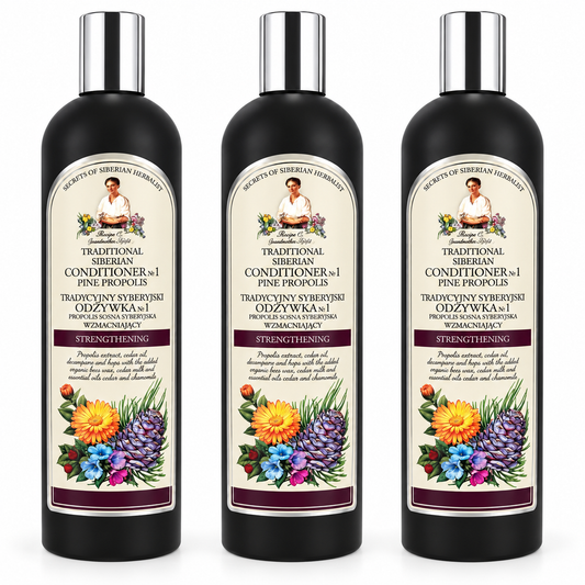 Traditional Siberian Strengthening Conditioner Nr. 1 Pine Propolis – 550 ml (3 Pack)