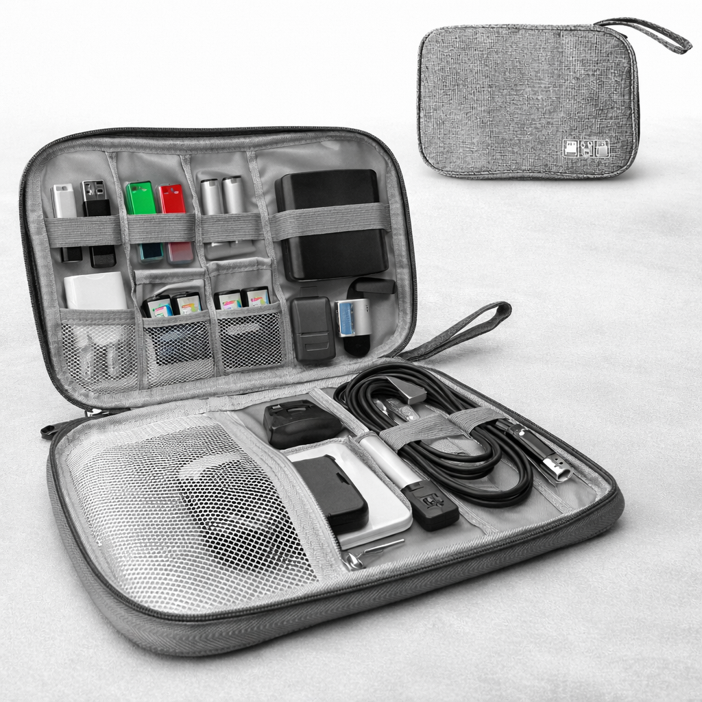 Reise-Organizer-Tasche für Kabel und Ladegeräte
