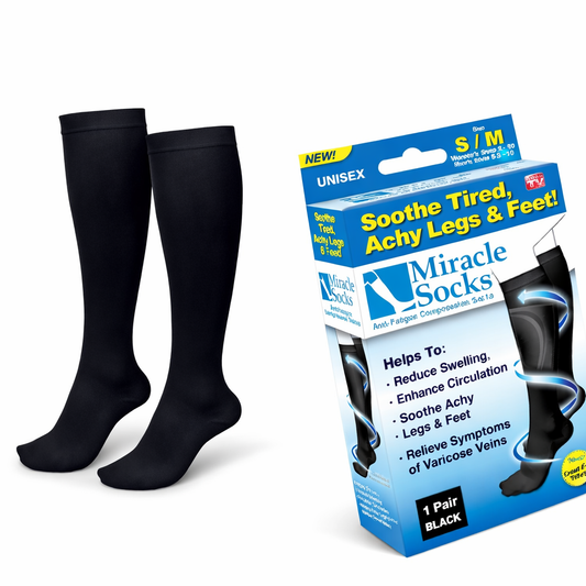 Kompressionsstrümpfe bei Krampfadern – Unisex (Schwarz)