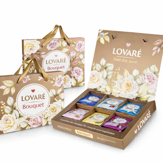 Lovare Tee "Bouquet", Set  Geschenk Set 6 Sorten, 30Stk (2 pack)