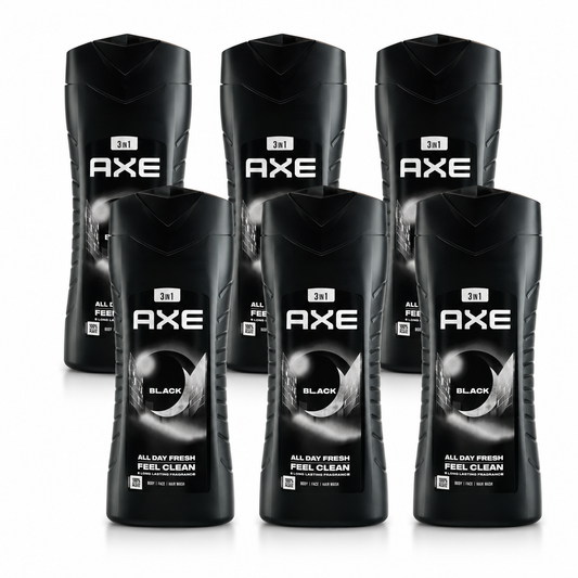 AXE Black 3-in-1 Duschgel 400 ml – 6er Pack