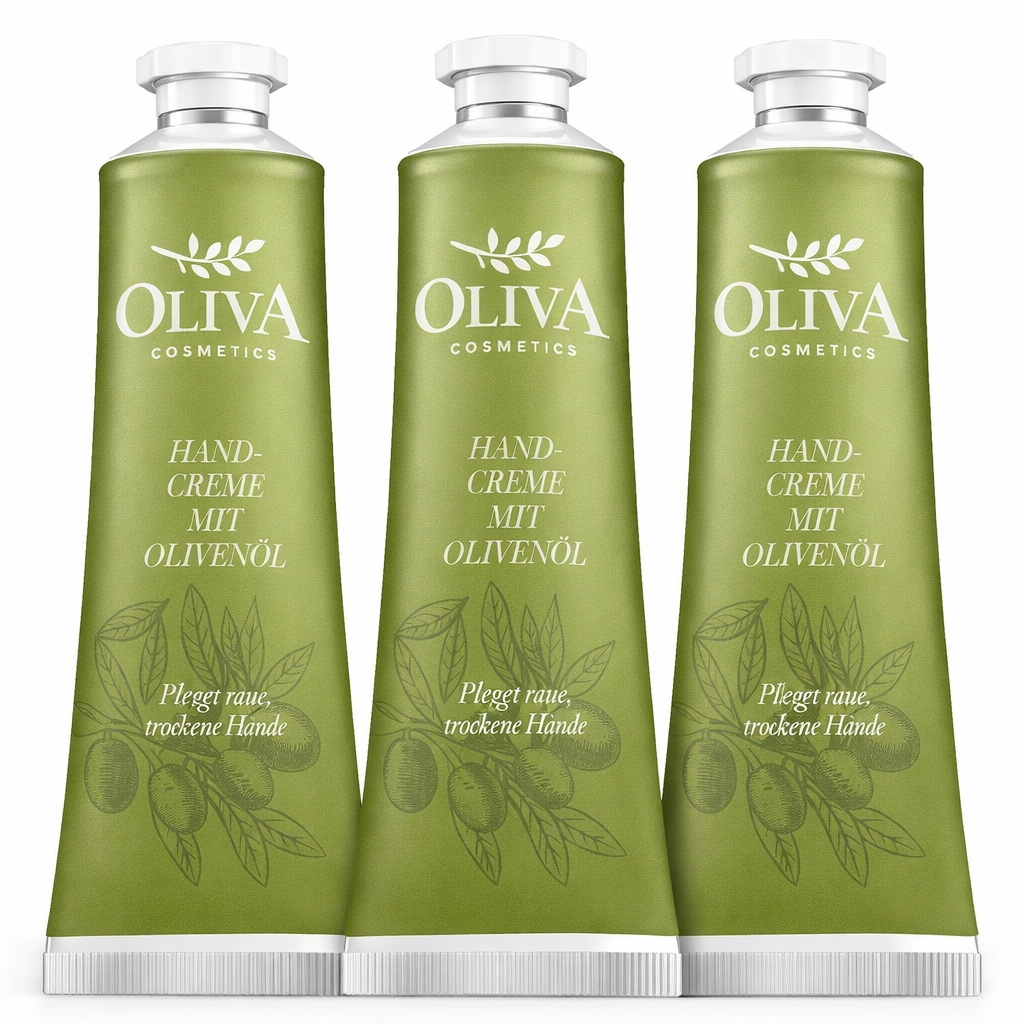 Oliva cosmetics Handcreme mit Olivenöl, 3x30 ml