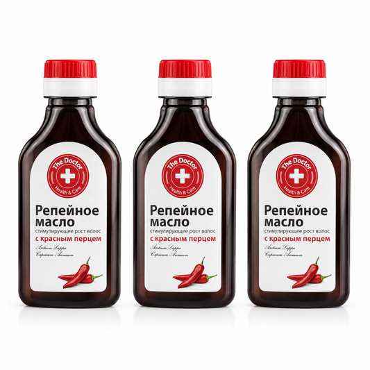 Klettenöl mit rotem Pfeffer für die Haarpflege 3 x 100 ml