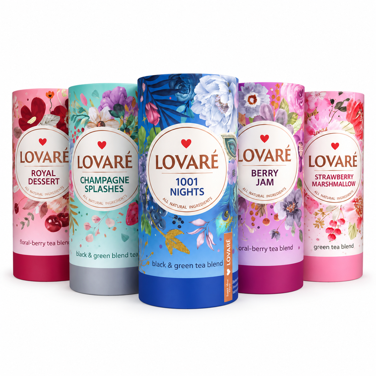5 St.x 80 g. Lovare Tee verschiedene Sorte