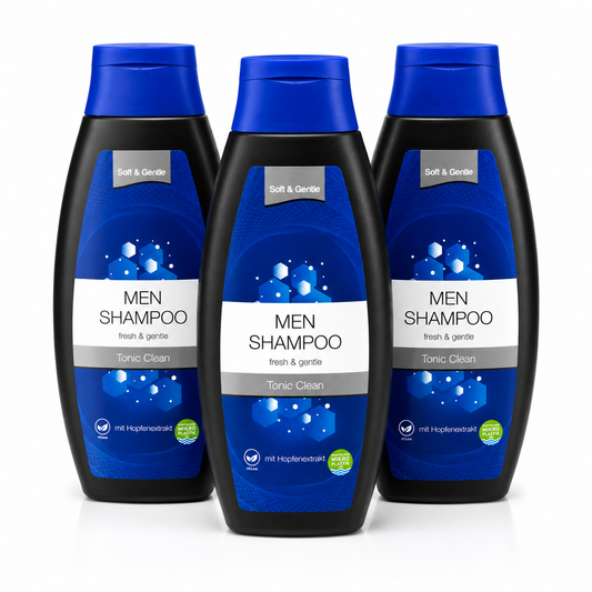 3x500 ml Soft & Gentle Men Shampoo mit Hopfenextrakt