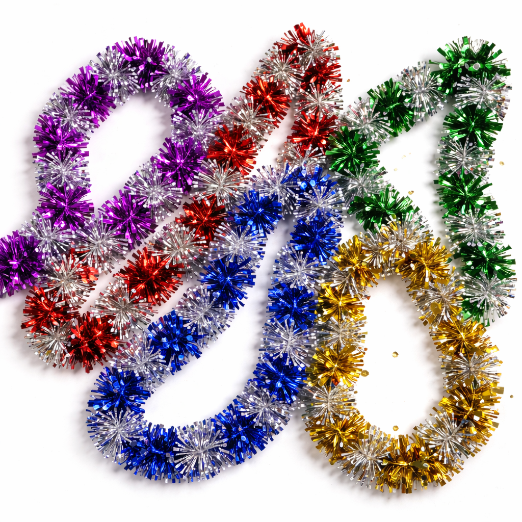 Weihnachtsgirlande Kunststoff 190 cm Tannenbaum-Lametta