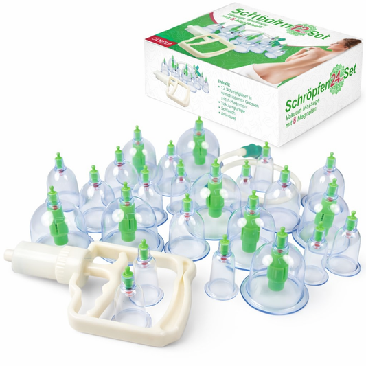 Schröpfen Set Schröpfgläser Vakuummassage  Körper 24 Set