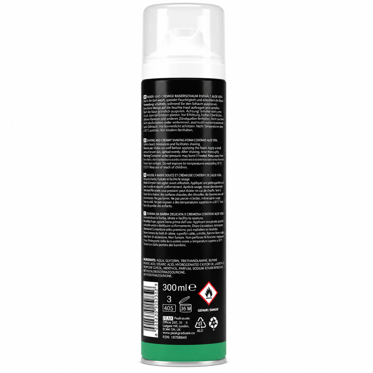 Elina MEN Classic Care Rasierschaum 300 ml – mit Aloe Vera