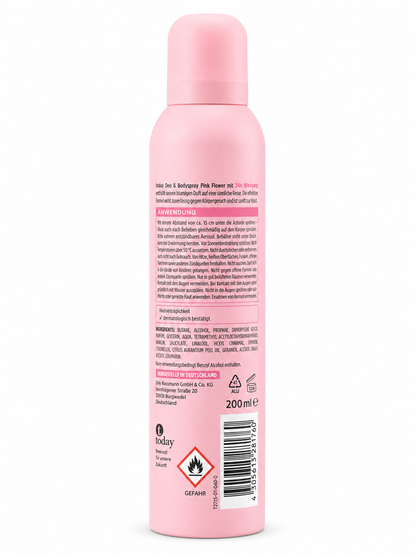 today Deo & Bodyspray Pink Flower – 200 ml (3 Pack)