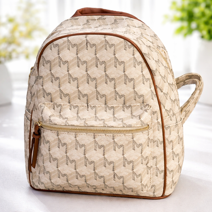 DAMEN City-RUCKSACK Schulter-Tasche Backpack Canvas Optik Reise Bag