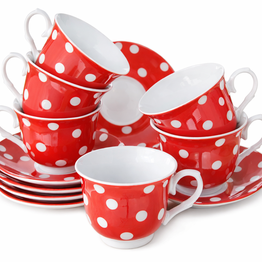 Teeservice Rotkäpchen 12 Tlg, 6 Tassen+6 Untertassen
