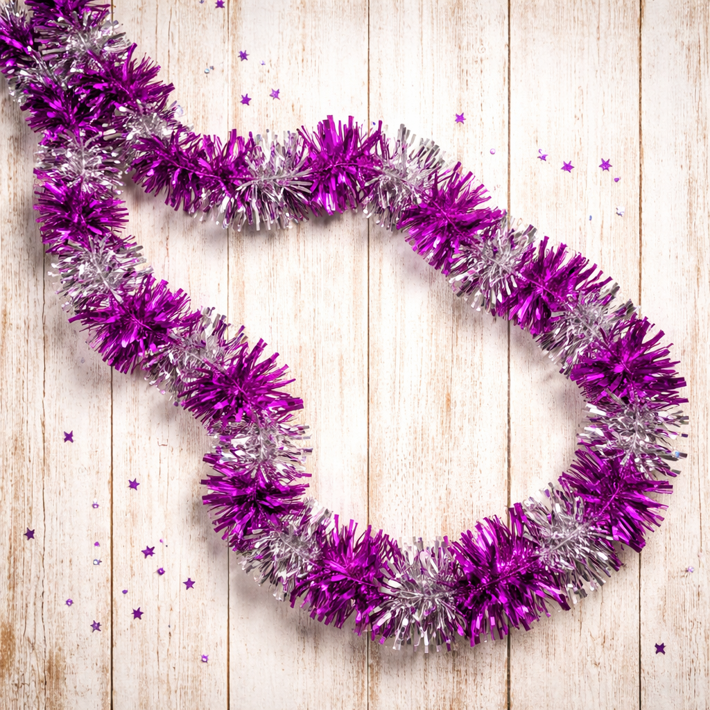 Weihnachtsgirlande Kunststoff 190 cm Tannenbaum-Lametta