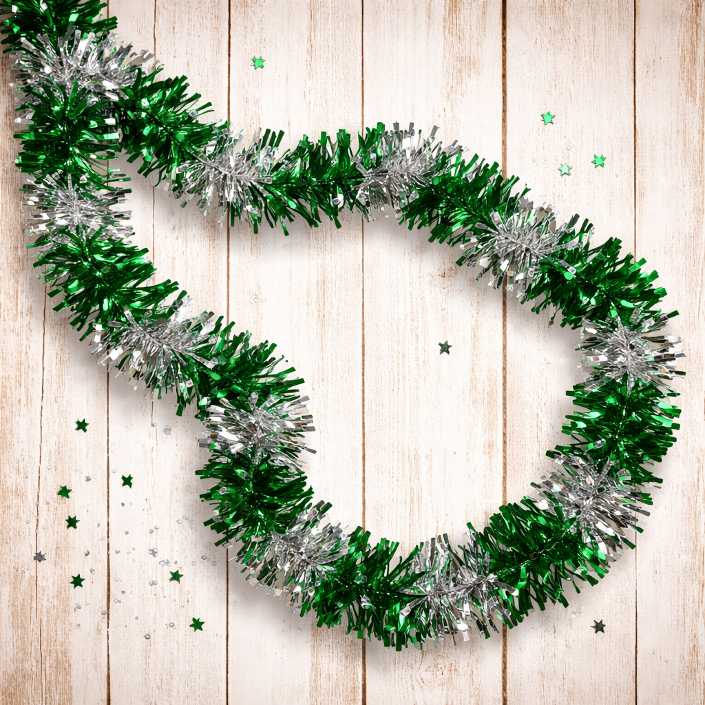 Weihnachtsgirlande Kunststoff 190 cm Tannenbaum-Lametta