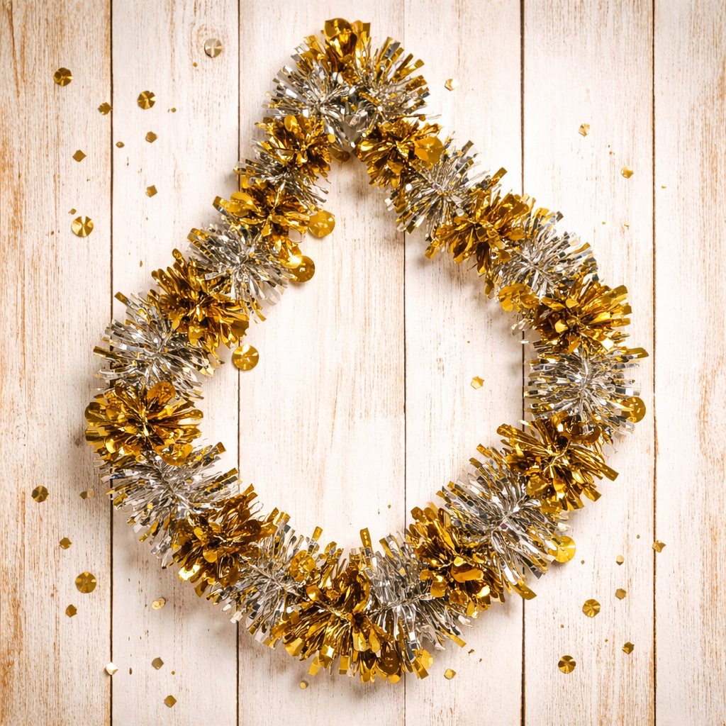 Weihnachtsgirlande Kunststoff 190 cm Tannenbaum-Lametta