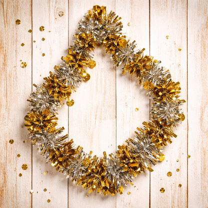 Weihnachtsgirlande Kunststoff 190 cm Tannenbaum-Lametta