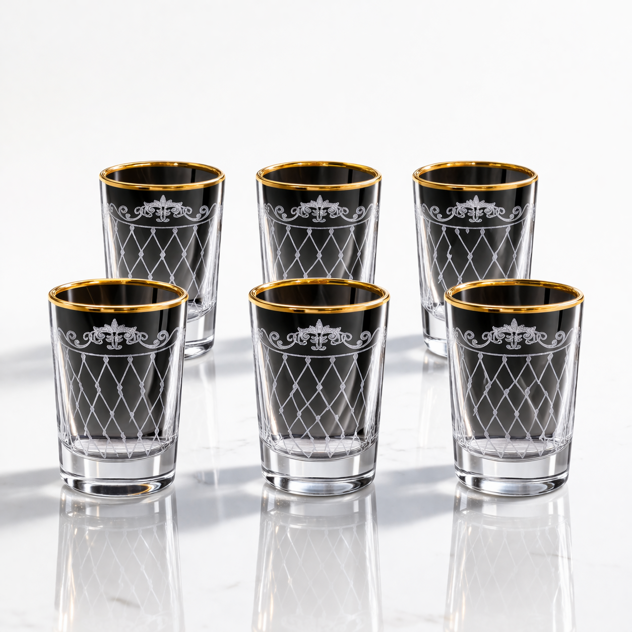 Glas Dekostek Schnapsgläser 6x50 ml Vintage Vodka