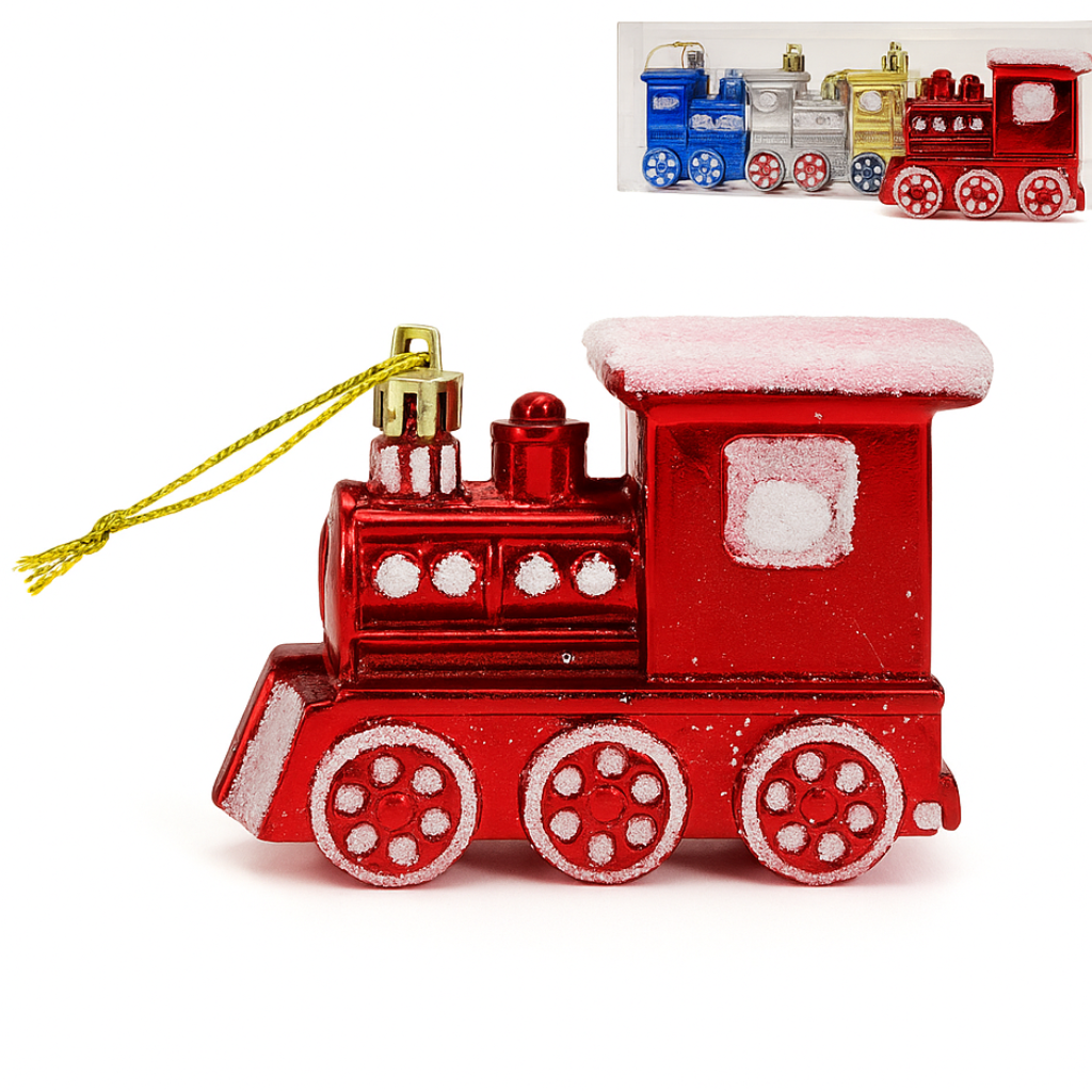 Набор поездов для украшения елки из 4 штук