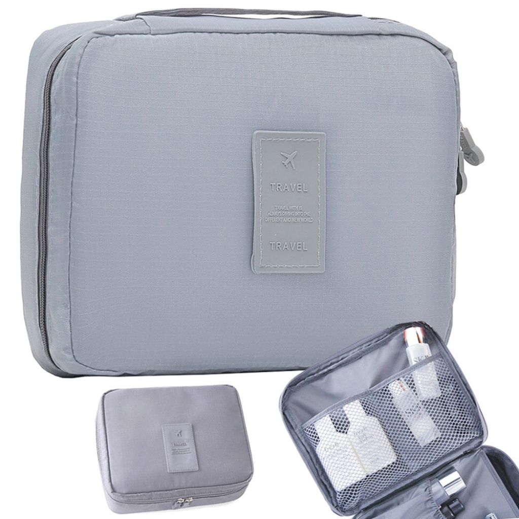 Reise-Kulturbeutel Kosmetiktasche Kulturtasche Reisen Blau,Coralle,Grau