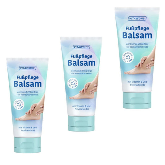 3x100ml VITAWOHL Fußpflege Balsam