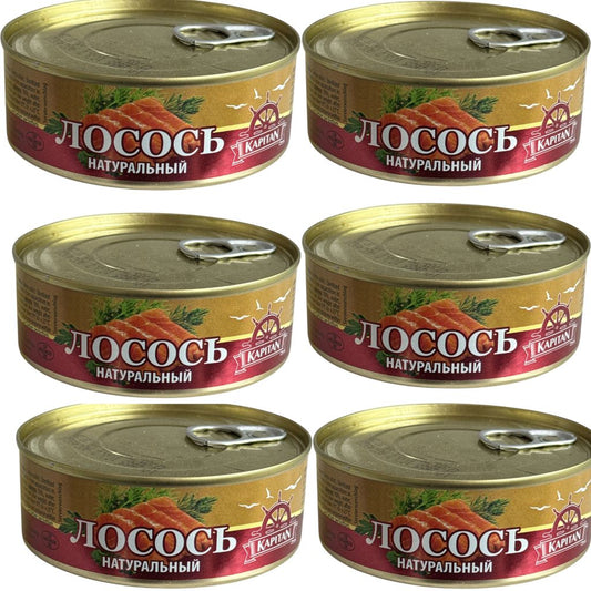 6x240 g Kapitan Lachsstuecke im eigenen Saft