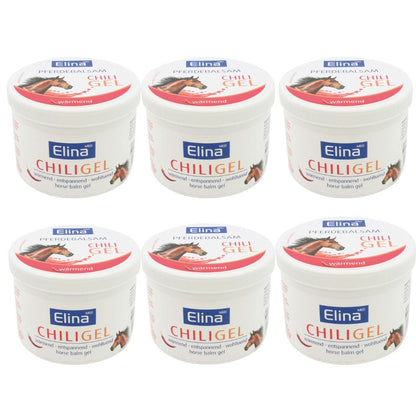 6x500 ml Elina Pferdebalsam Chili in Gel-Form