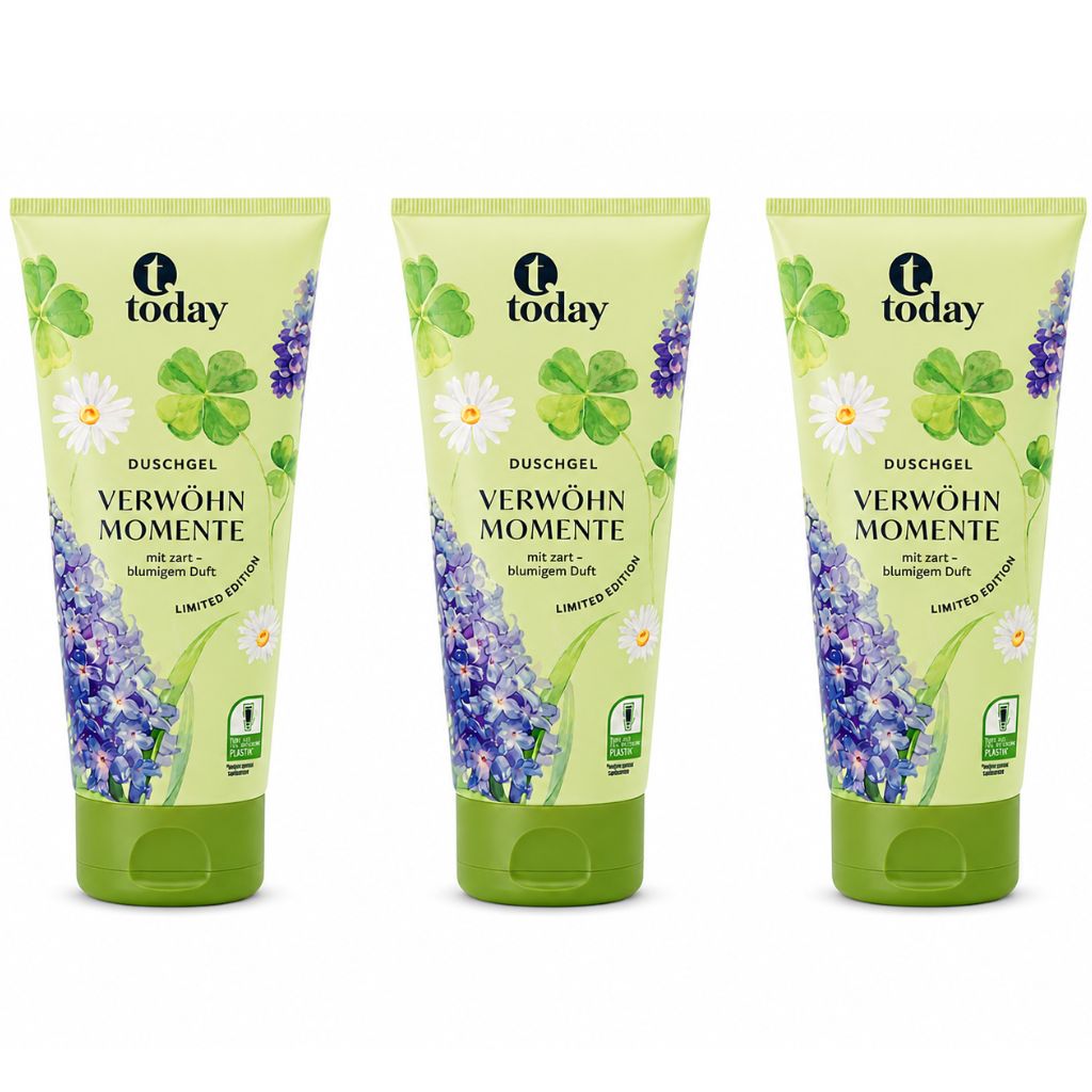 today Duschgel Verwöhnmomente Limited Edition, 200 ml (3 Pack)