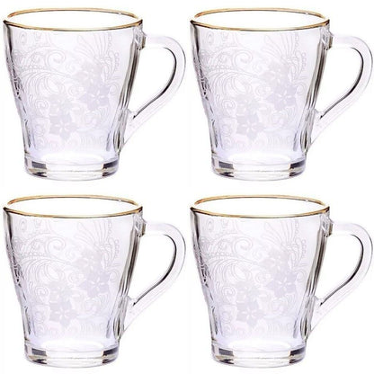 4 шт. x 250 мл чайная чашка "Phlox" стеклянная кружка