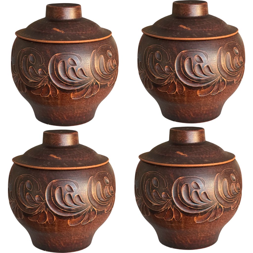 Keramiktopfset, 4 St Kochtopf Keramiktöpfe 0,6 L