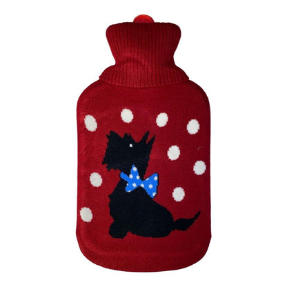 XXL Wärmflasche mit Decke Wärmekissen Wärmflaschen ca.1,9 l mit Strickbezug