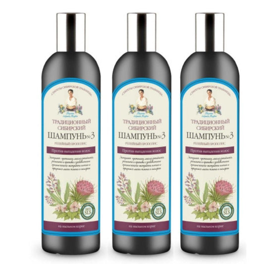 3x550 ml Shampoo Oma AgafiaKletten Propolis