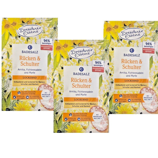 3 x 60 g Badesalz Rücken & Schulter