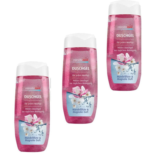 3x300 ml Marvita med Duschgel – Magnolie & Mandelblüte
