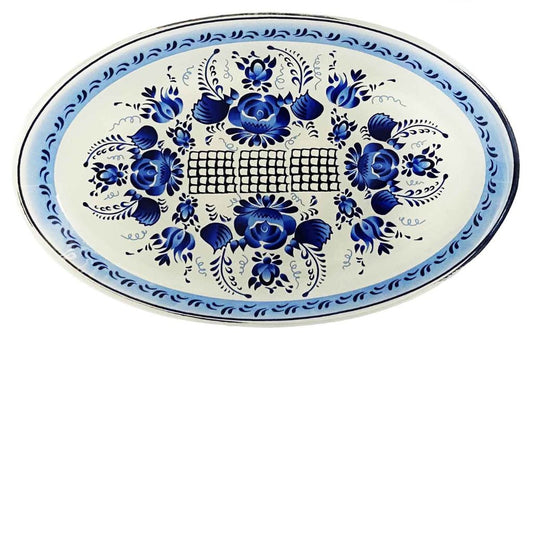 Servierplatte-Oval 24,5x15x2 cm Glas Gschel