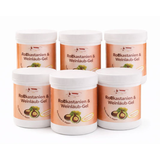 6x250 ml Roßkastanien & Weinlaub-Gel