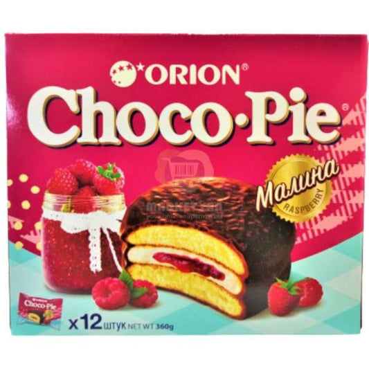 Kekse „Orion Choco Pie“ Himbeere 12 Stück 360g