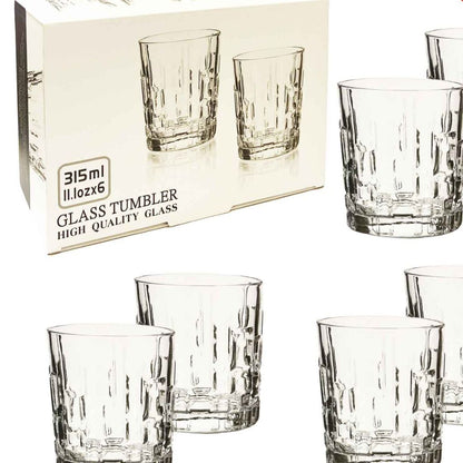 Set aus 6 Gläsern, "Whisky/Saftgläser" 315 ml Trinkglas