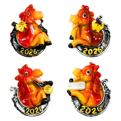 Magnet-Set Jahr des Pferdes 4 x 5 cm