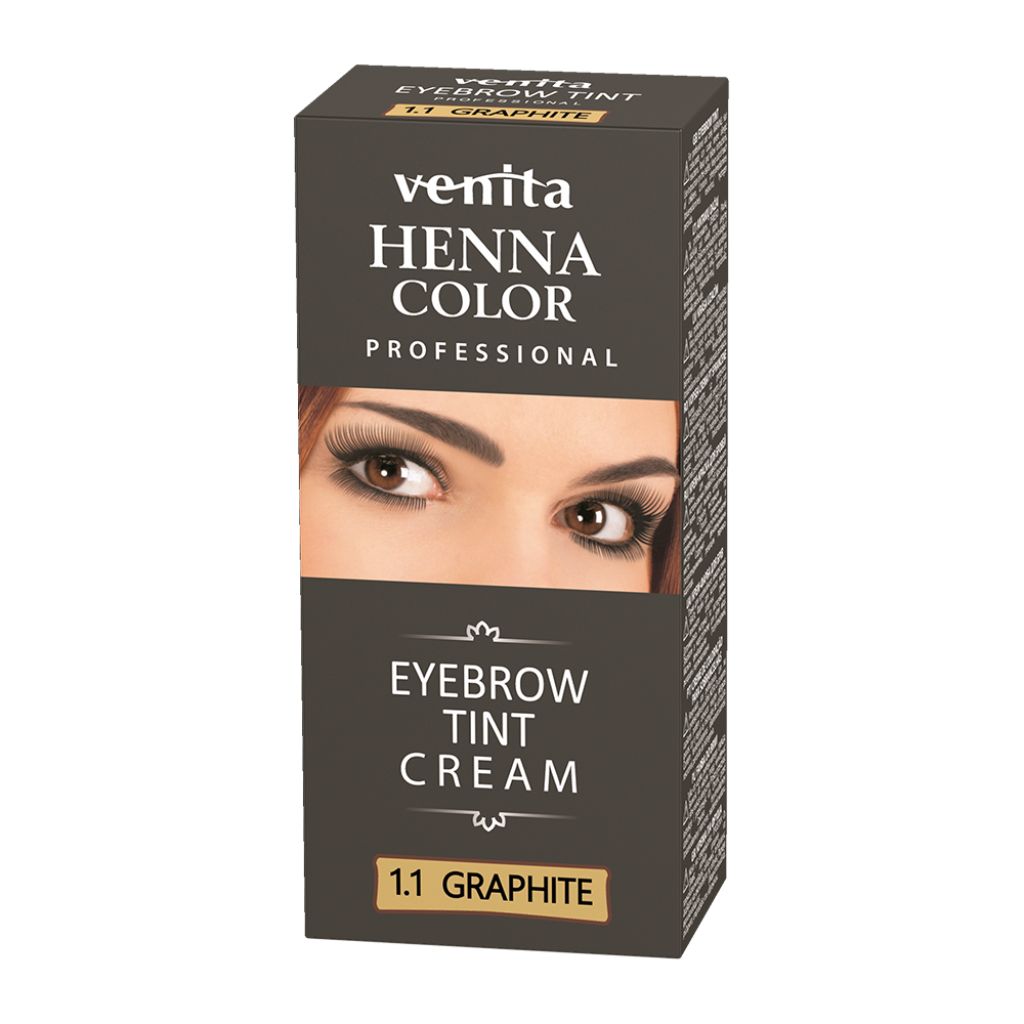 Venita Henna-Farbe für Augenbrauen-Henna Color Professional Ton 1.1 Graphite 15 g