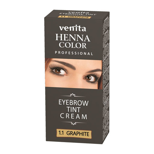 Venita Henna-Farbe für Augenbrauen-Henna Color Professional Ton 1.1 Graphite 15 g