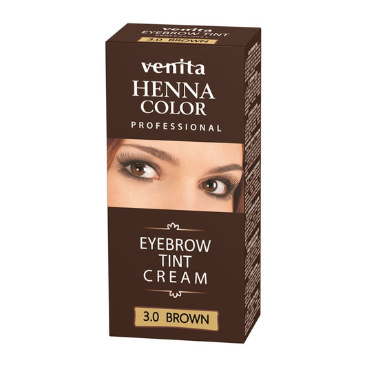 Venita Henna-Farbe für Augenbrauen-Henna Color Professional Ton 3.0, Braun 15 g