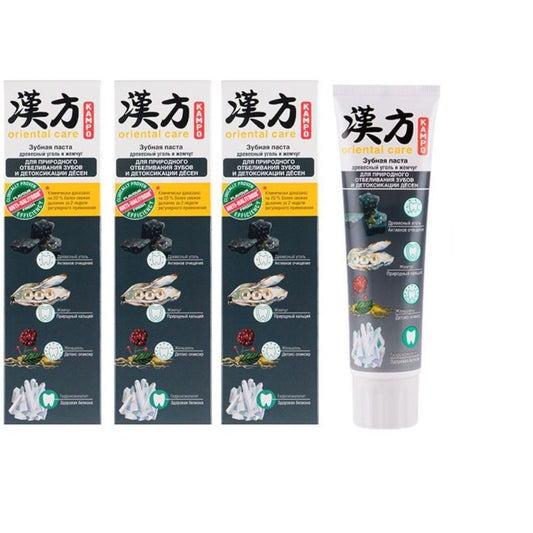 3x100 g Kampo Oriental Care Zahnpasta zur natürlichen Zahnaufhellung