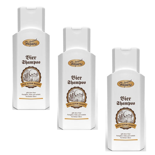 3x 400 ml Original Hagners Bier Shampoo