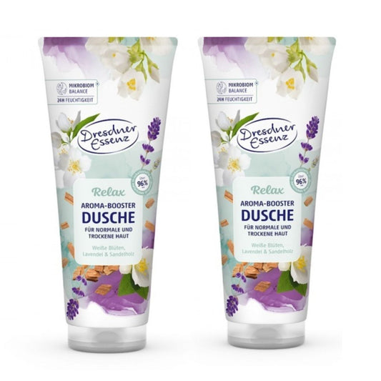 2x 250 ml Dresdner  Essenz Aroma-Booster Duschgel Relax