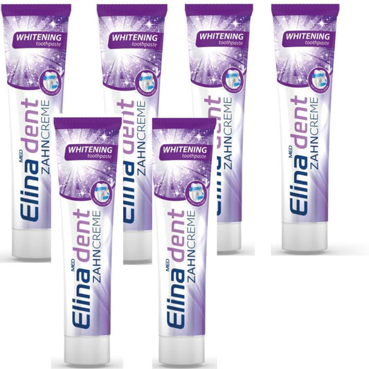 6 x 125 ml Zahncreme Elina Whitening